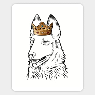 Belgian Laekenois Dog King Queen Wearing Crown Magnet